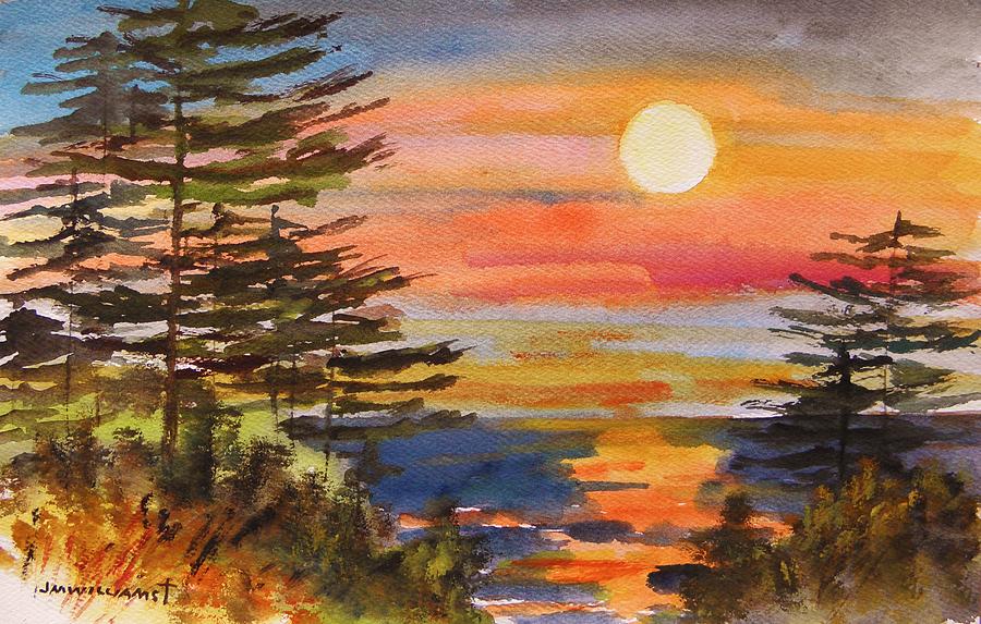 Sunset Painting - Coastal Sunset by John Williams
