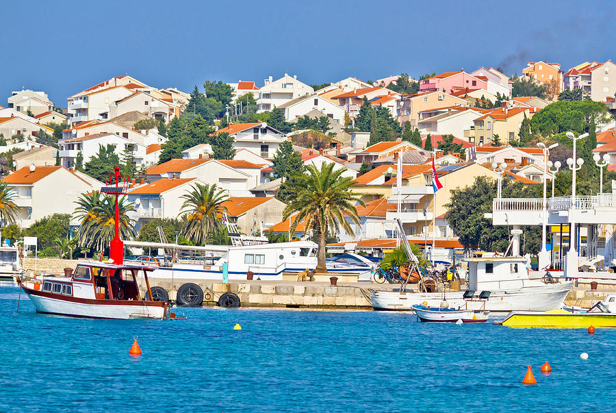 Coastal town of Novalja waterfront view Photograph by Brch Photography