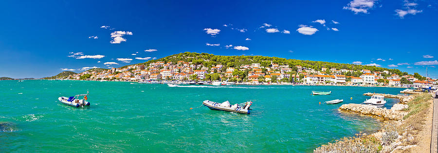 Coastal town of Tisno panorama Photograph by Brch Photography