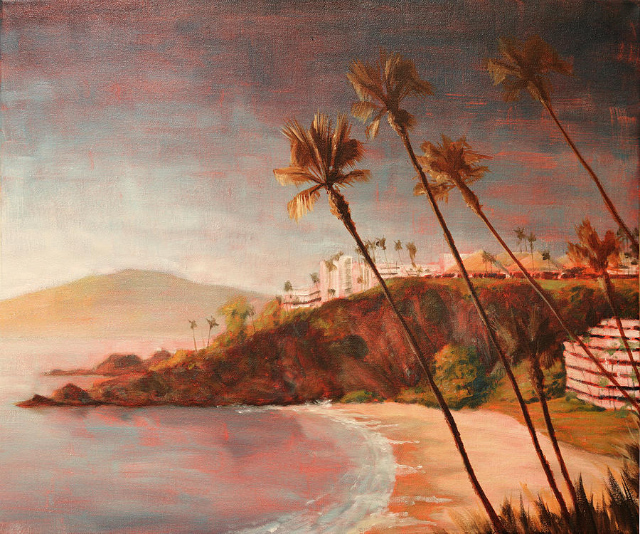 Sunset Painting - Coastal View II by Christopher Clark