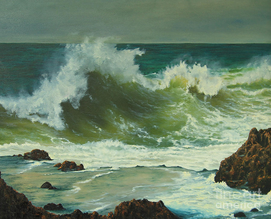 Coastal Water Dance Painting by Jeanette French