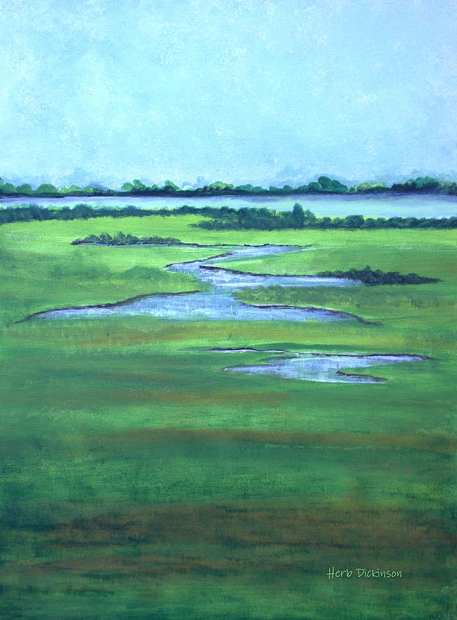 Coastal Waterways Painting by Herb Dickinson