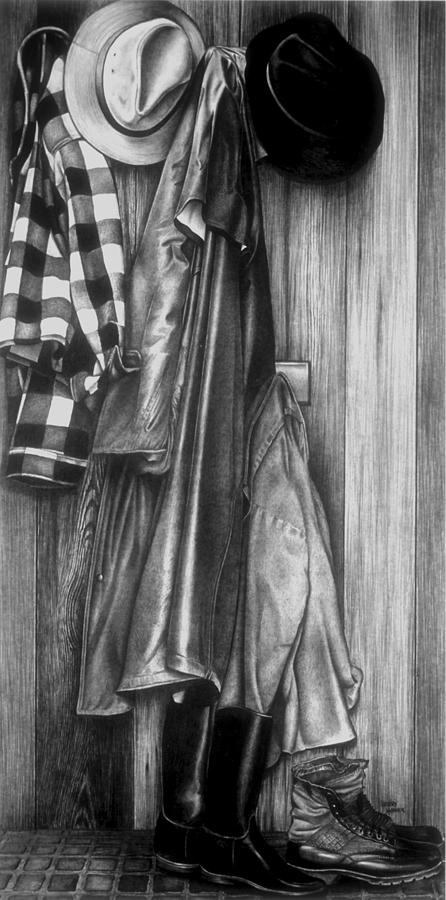 Coatrack Drawing by Jerry Winick
