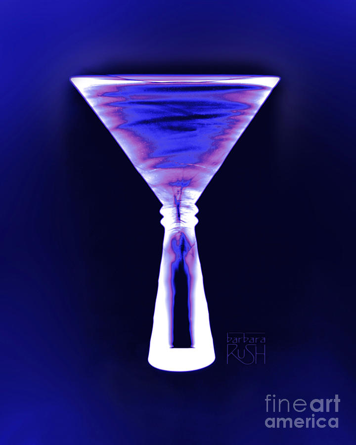 Cobalt with Purple Fringe Martini Photograph by Barbara Rush