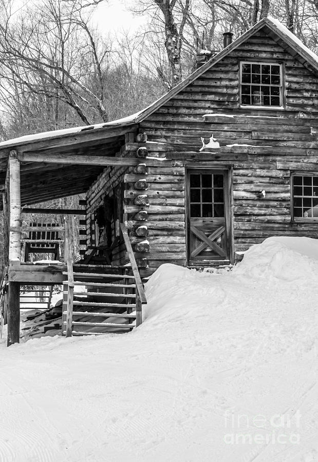 Slayton Pasture Cobber Cabin Trapp Family Lodge Stowe Vermont Photograph by Edward Fielding