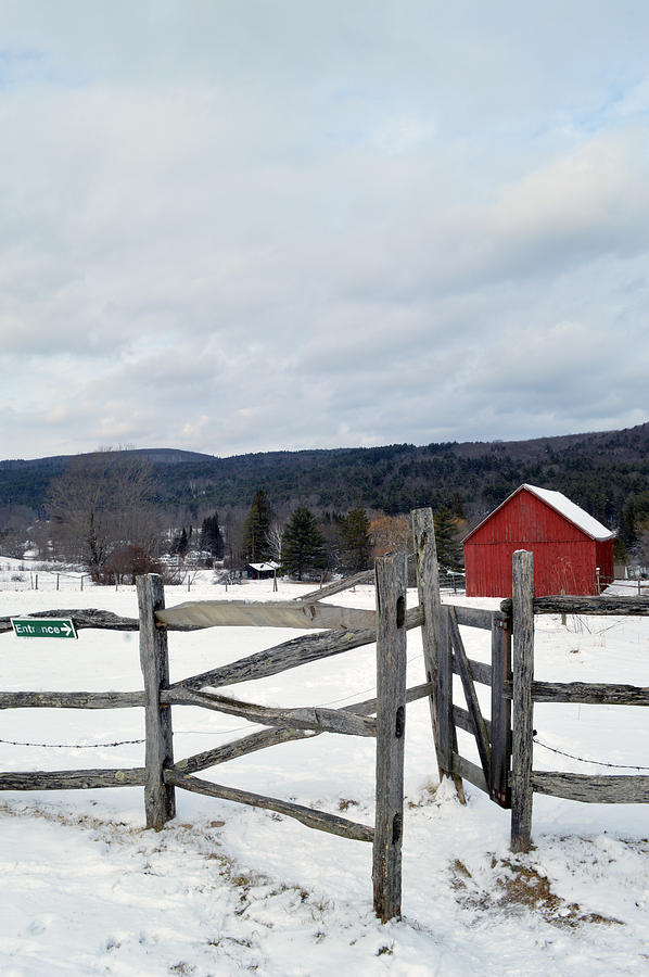 Winter Photograph - Cobble Mountain Barn No. 1 by Geoffrey Coelho