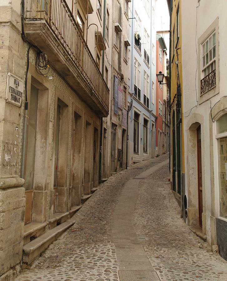 Cobblestone Alley - Coimbra Photograph by Rob Johnston