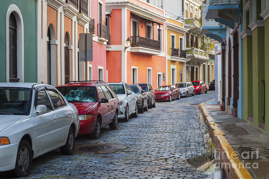 Cobblestone Streets Of San Juan Puerto Rico Photograph by Bryan Mullennix