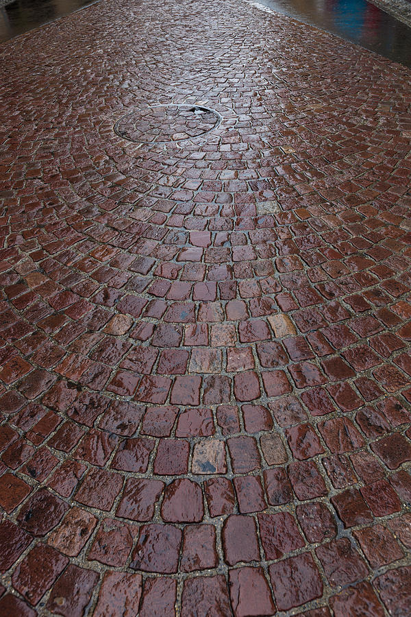 Cobblestones In The Rain Photograph by Charles Lupica