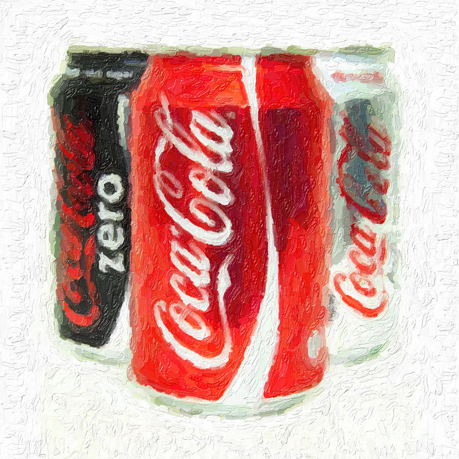 Cool Photograph - Coca Cola Art impasto by Antony McAulay