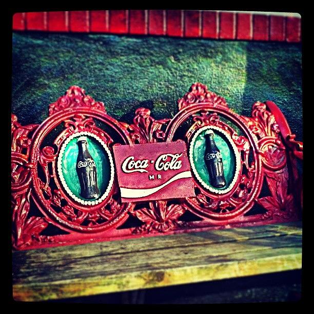 New Orleans Photograph - Coca-Cola bench New Orleans by Glen Abbott