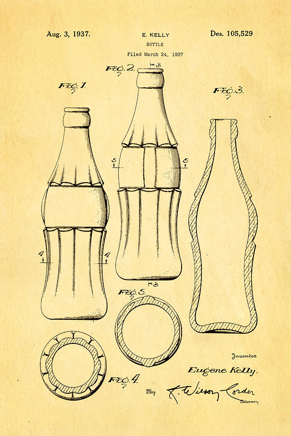 Appliance Photograph - Coca Cola Bottle Patent Art 1937 by Ian Monk