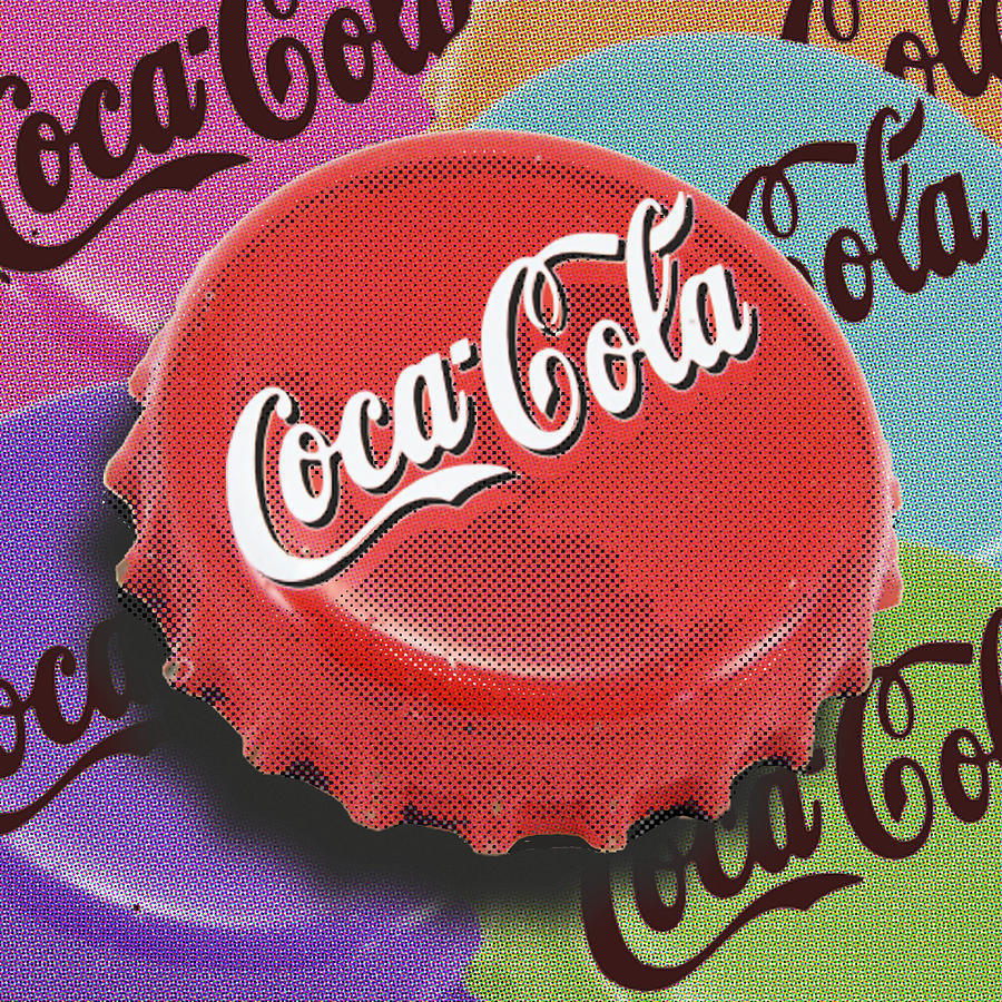 Bottle Painting - Coca-Cola Cap by Tony Rubino