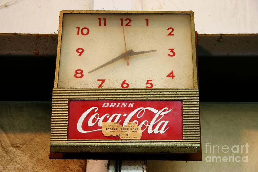 Coca Cola Clock Sign Photograph by Tap On Photo
