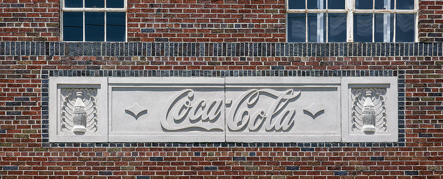 Vintage Photograph - Coca Cola in Carved Stone by Lynn Palmer