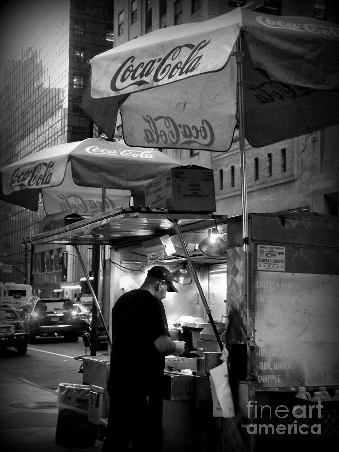 New York City Photograph - Coca Cola Man - New York City Street Scene by Miriam Danar