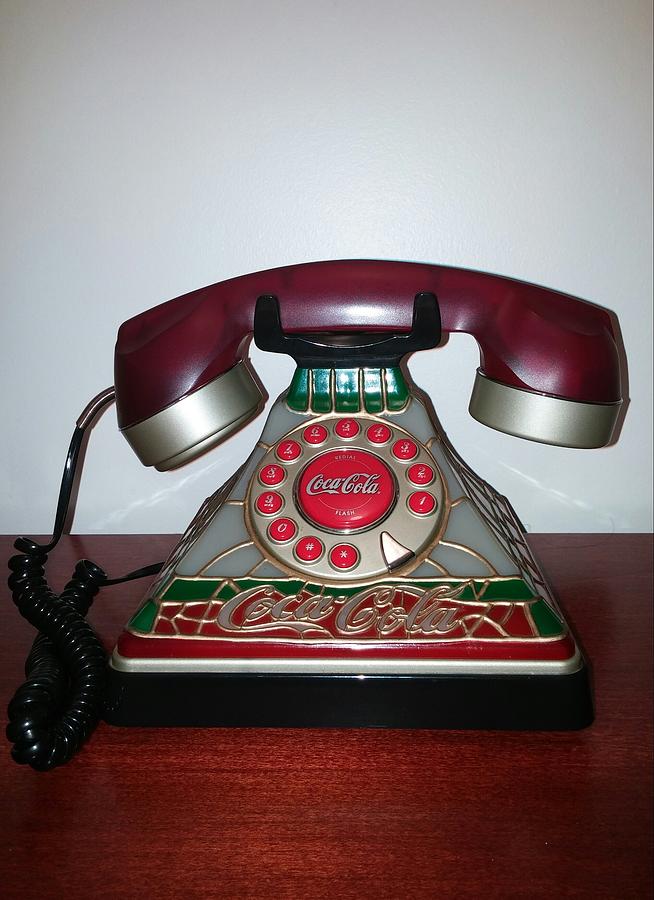 Vintage Painting - Coca Cola Vintage Phone by Earnestine Clay