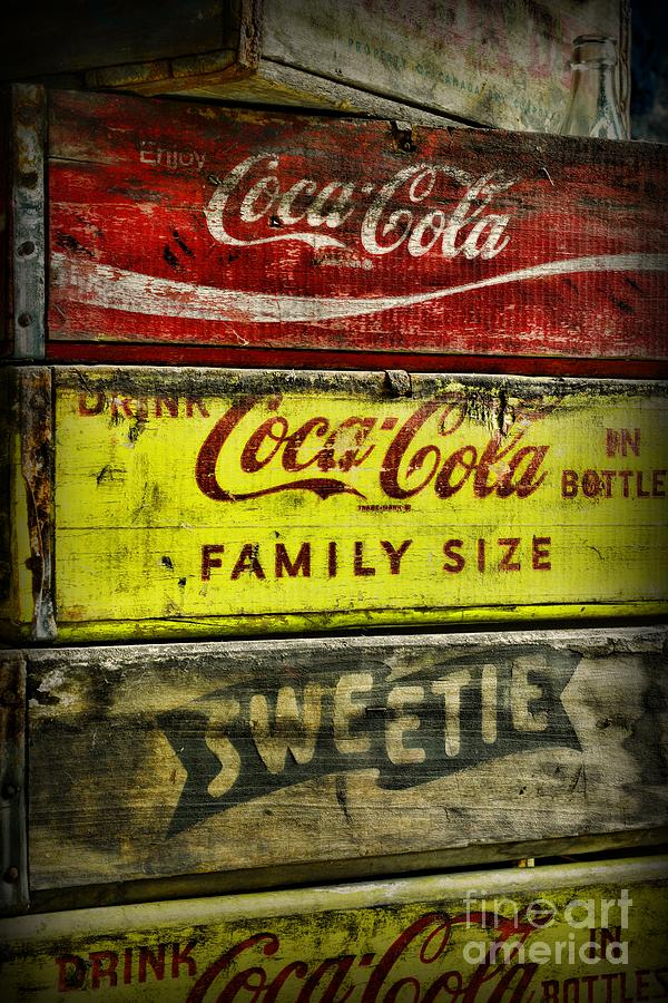 Vintage Photograph - Coca-Cola Wooden Crates by Paul Ward