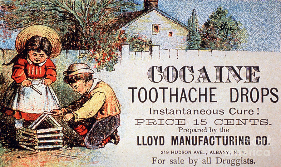 Cocaine Toothache Drops Photograph by Science Source
