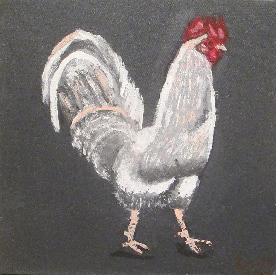 Cock-a-doodle-doo Painting by Jennylynd James