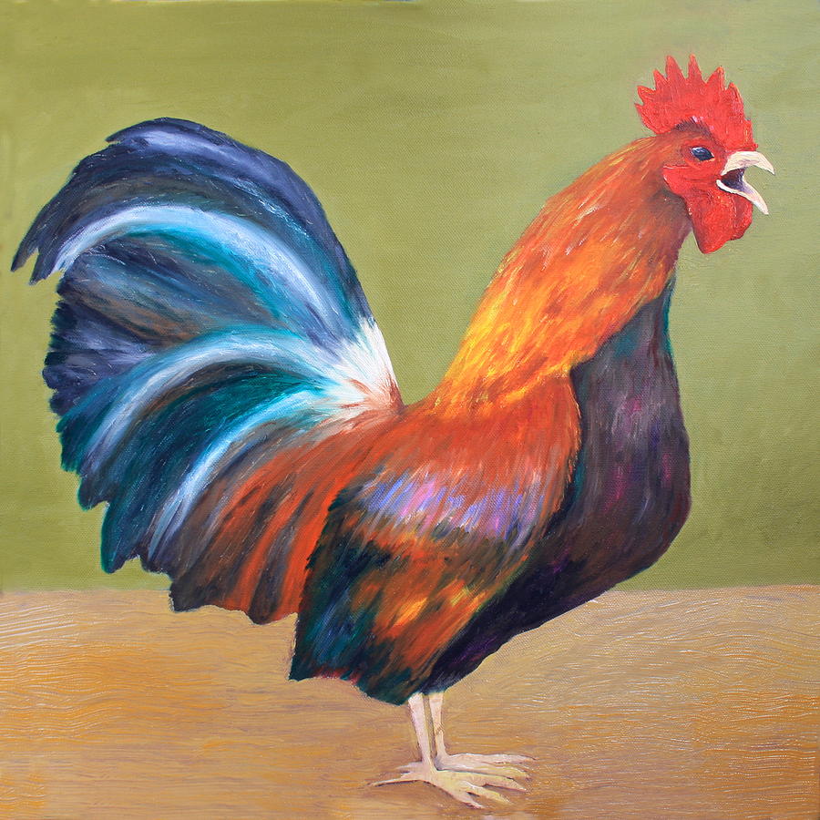 Cock Painting by Andrea Meyer