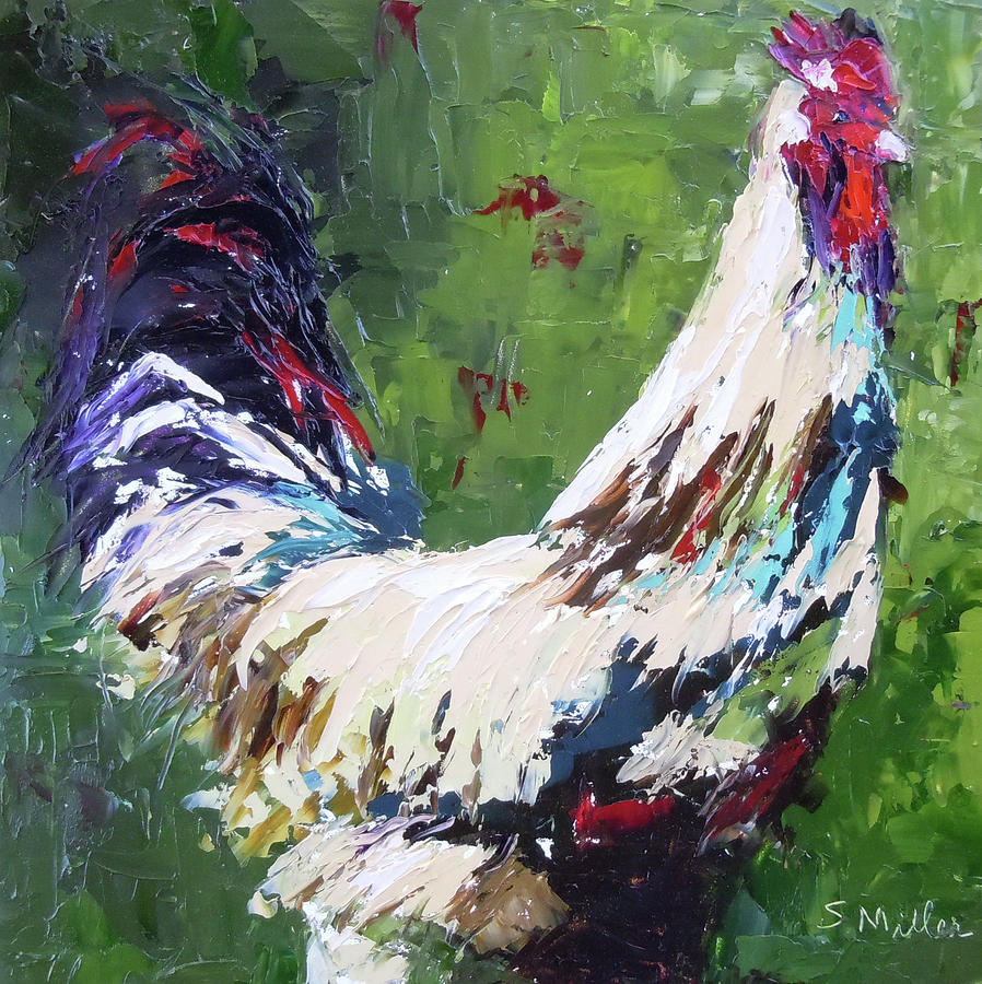 Cock of the Walk Painting by Sylvia Miller
