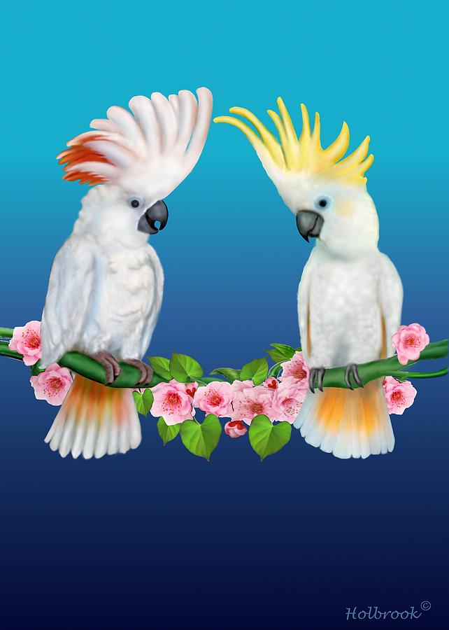 Cockatoo Courtship Digital Art by Glenn Holbrook