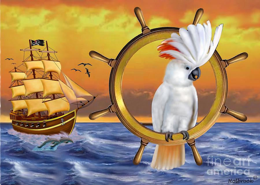 Cockatoo Treasure Quest Digital Art by Glenn Holbrook