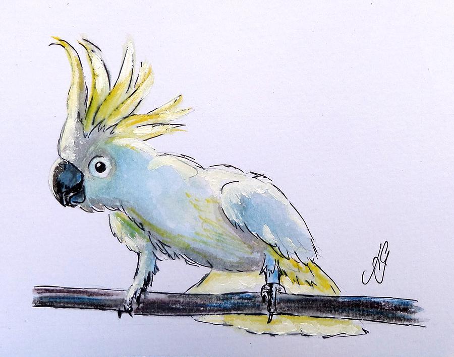 Cockatoo Painting - Cockatoo view by Anne Gardner