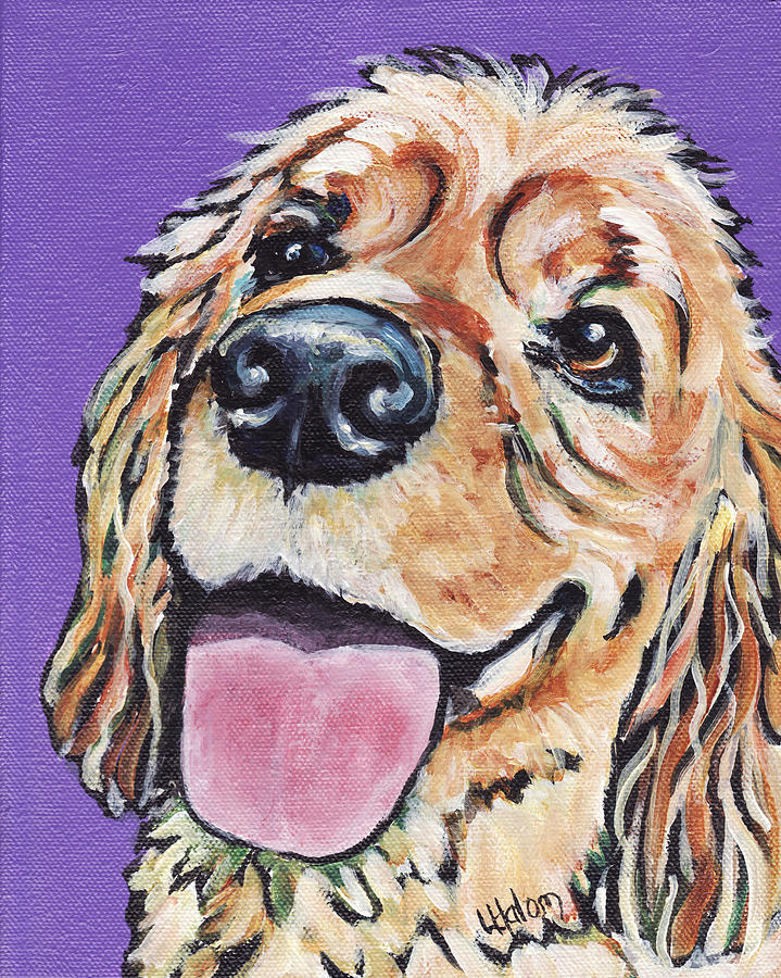 Cocker Spaniel Painting by Greg and Linda Halom