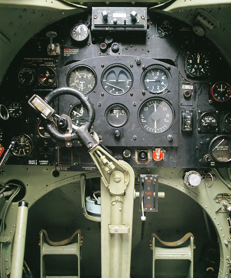 Cockpit Controls Of A Spitfire Fighter Photograph by Skyscan/science Photo Library