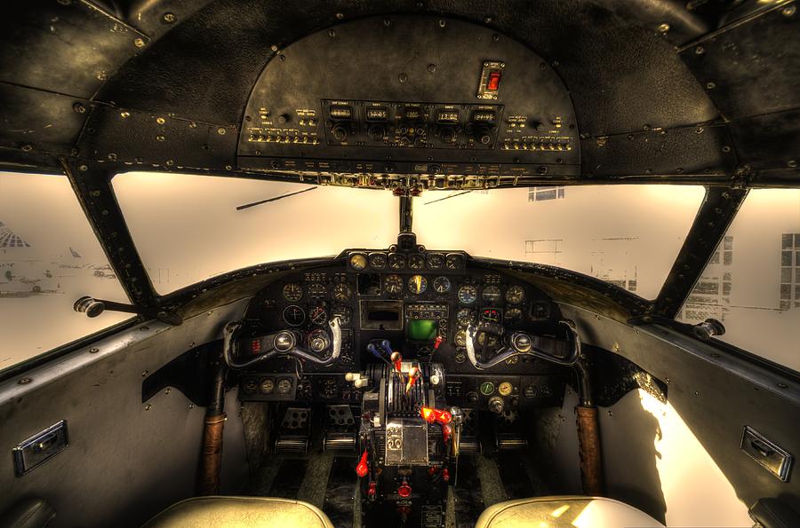 Cockpit - Lockheed Model 18 Lodestar Photograph by David Morefield