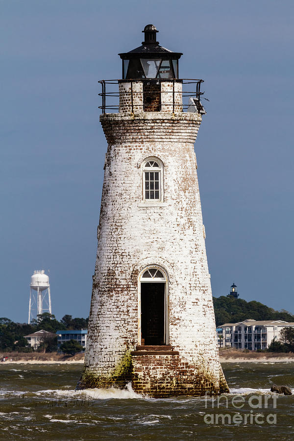 Brick Photograph - Cockspur Island Lighthouse Savannah River Georgia by Dawna Moore Photography