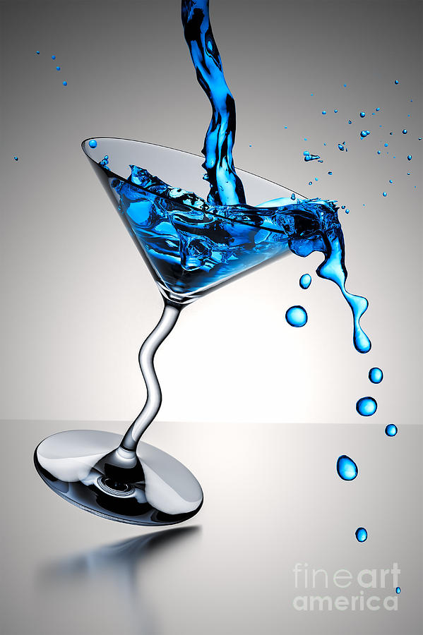 Cocktail Glass Splash Digital Art