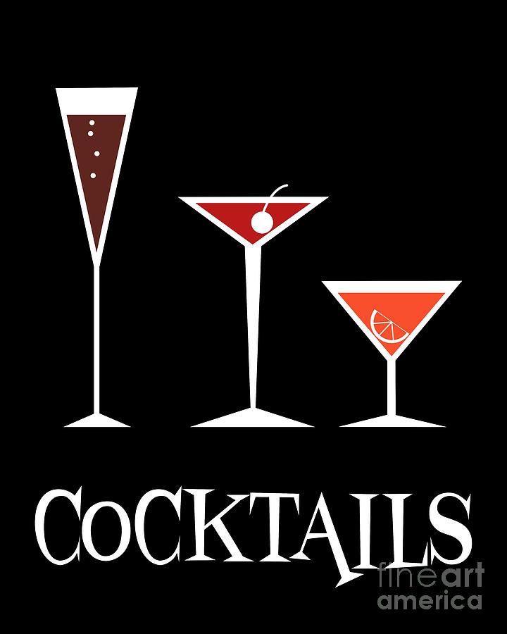 Cocktails Digital Art by Donna Mibus
