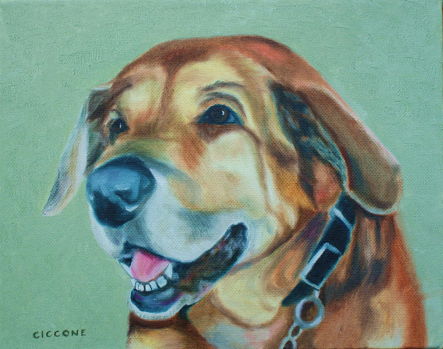 Happy Hound Painting by Jill Ciccone Pike
