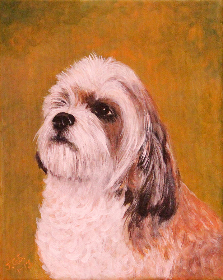 CoCo-puffs Painting by Janet Greer Sammons