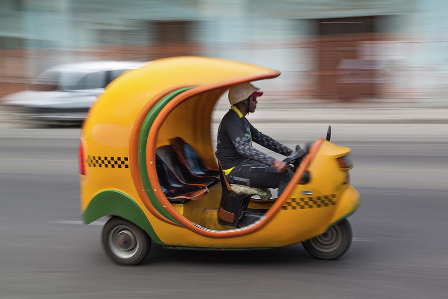 Coco Taxi In Motion Photograph by Adam Jones