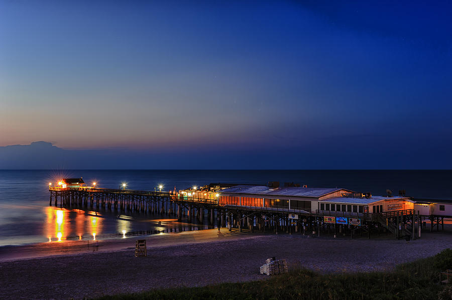 Architecture Photograph - Cocoa Beach Pier - Early Morning by Frank J Benz