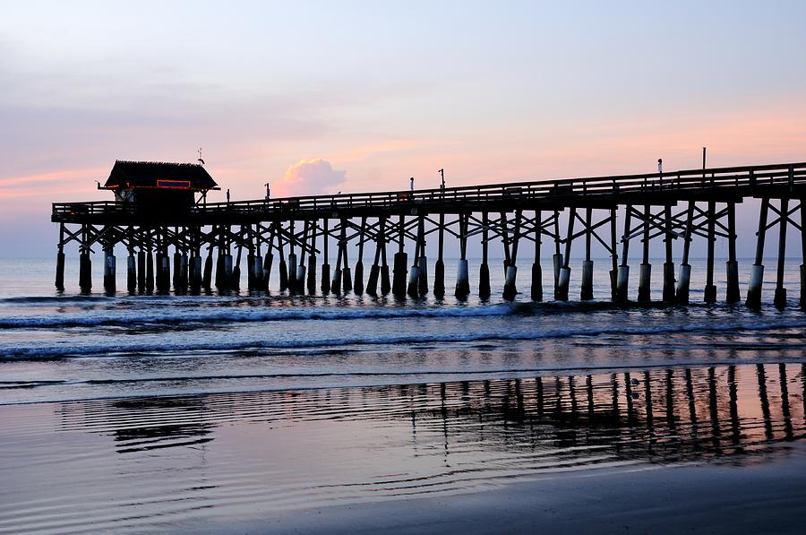 Cocoa Beach Pier in early morning Photograph by Bradford Martin