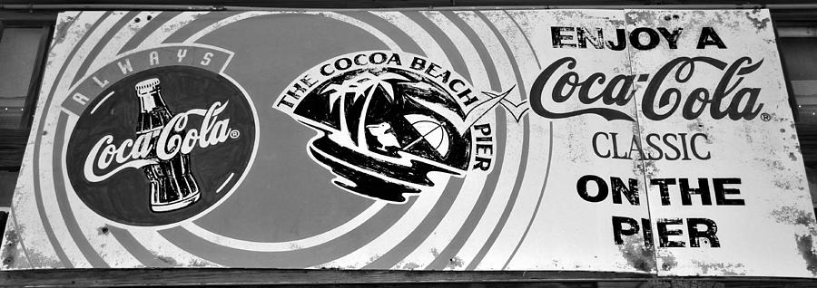 COCOA BEACH PIER sign #1 Photograph by David Lee Thompson