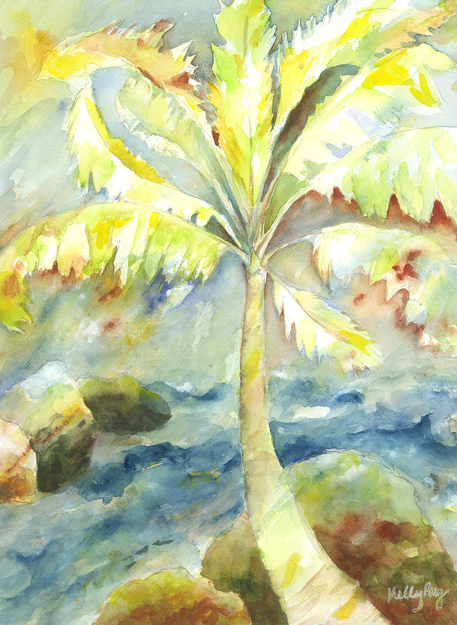 Coconut Palm Painting by Kelly Perez