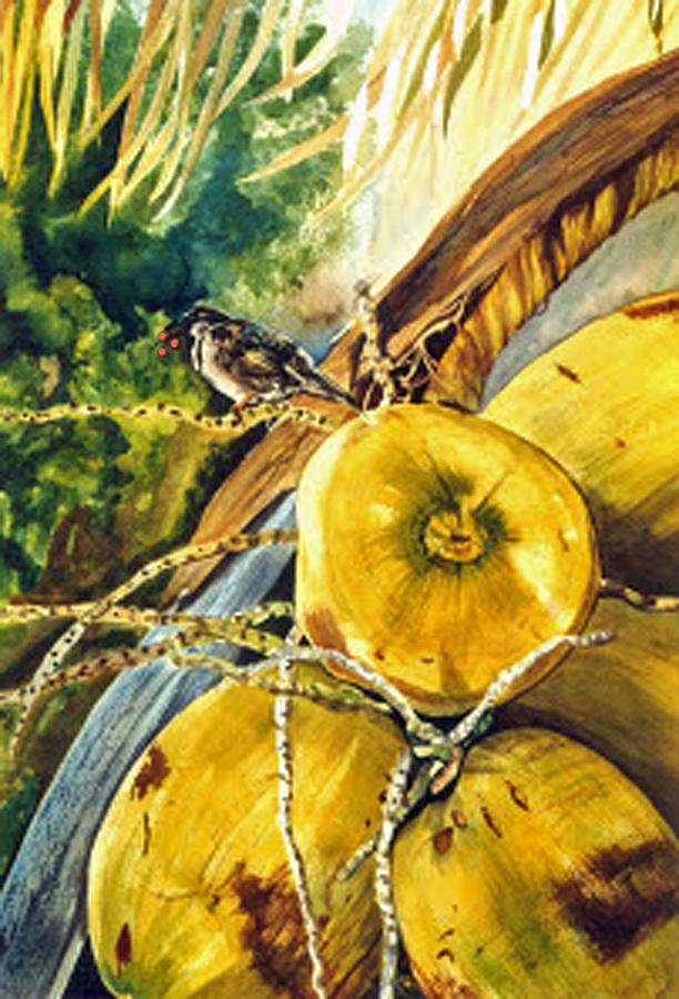 Coconut Rest Stop Painting by Susan Duda