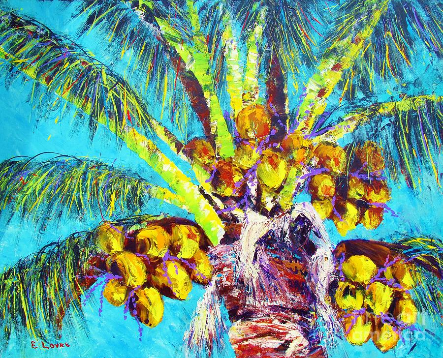 Electric Coconuts II Painting by Eileen Lovre - Fine Art America