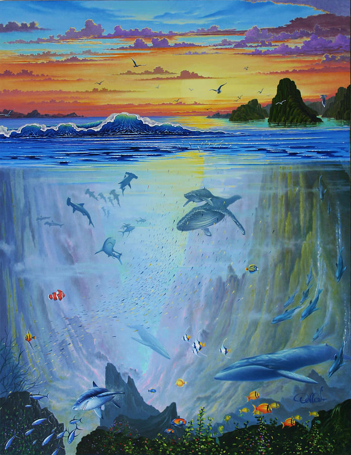 Fish Painting - Cocos Isle by Hans Doller