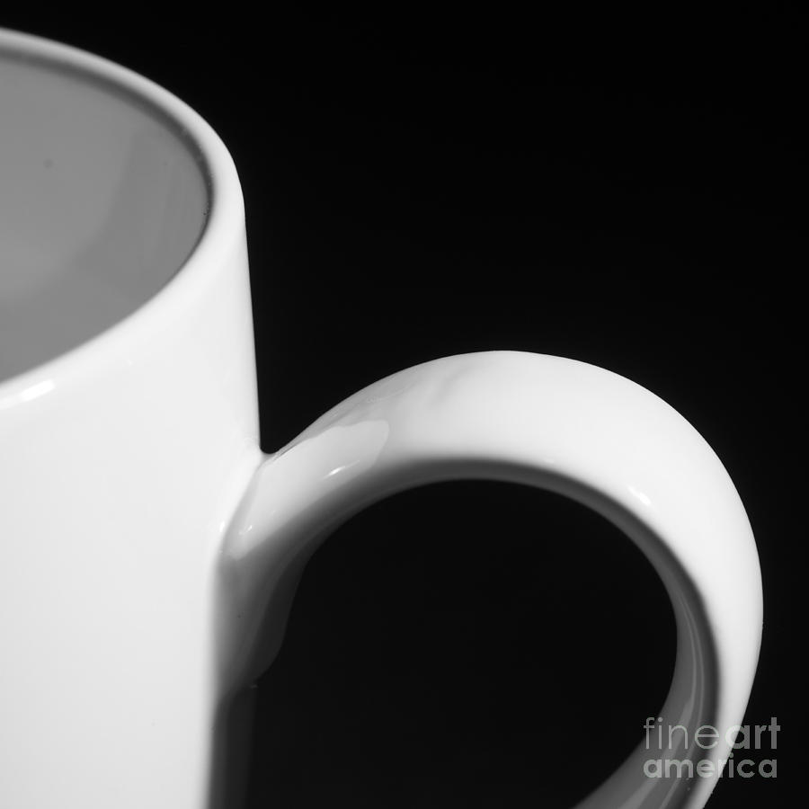Coffe Cup - black and white Photograph by Art Whitton