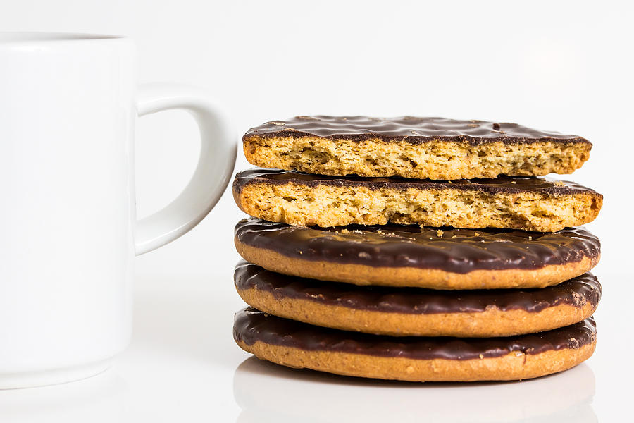 Coffee Photograph - Coffee And Cookies. by Gary Gillette Coffee Photograph - Coffee And Cookies. by Gary Gillette