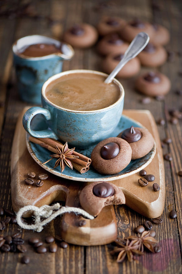 Coffee And Cookies Photograph by Verdina Anna Coffee And Cookies Photograph by Verdina Anna