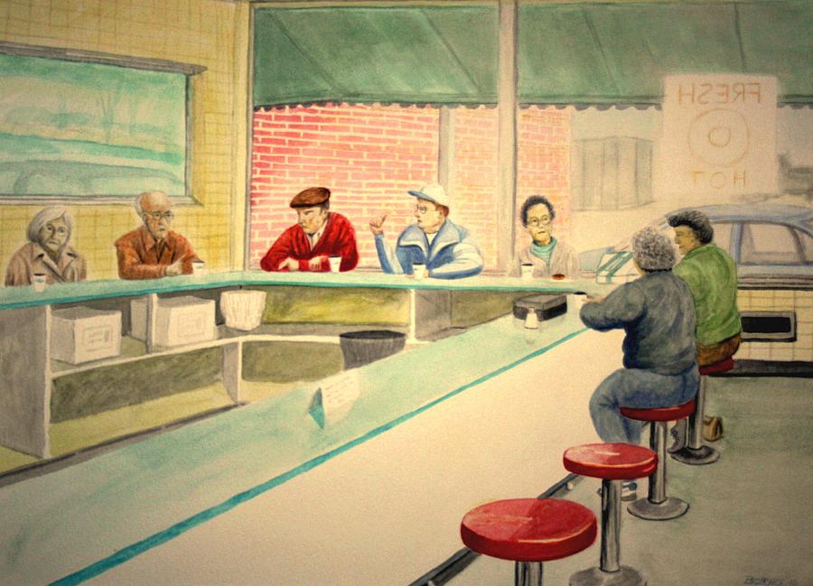 Coffee and Doughnuts Painting by Stacy C Bottoms