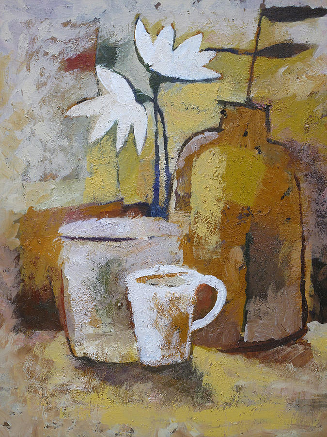 Coffee and Flowers Painting by Lutz Baar